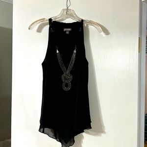 Black embellished top